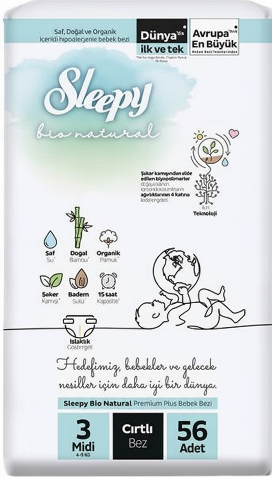 Sleepy Bio Natural Windel - Gr. 3 (4-9 KG)