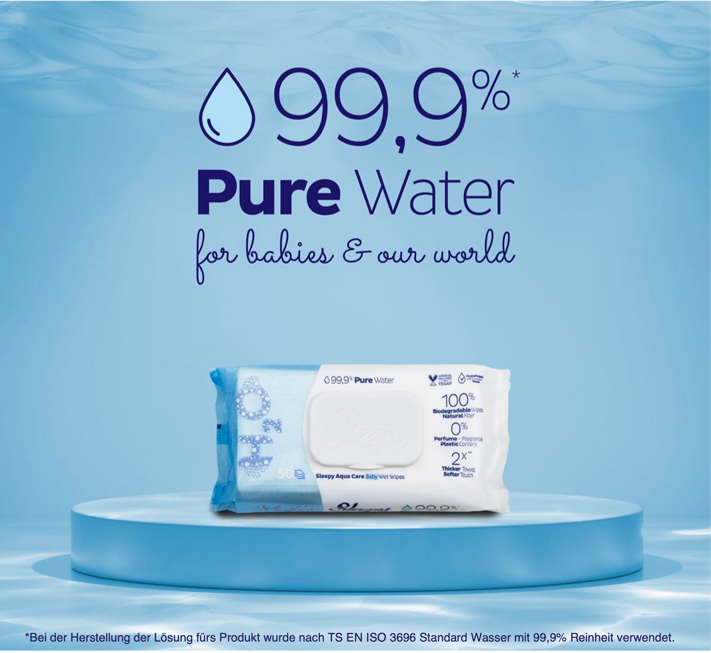 Feuchttücher für Babys - 99,9%* Wasser | ohne Parfüm