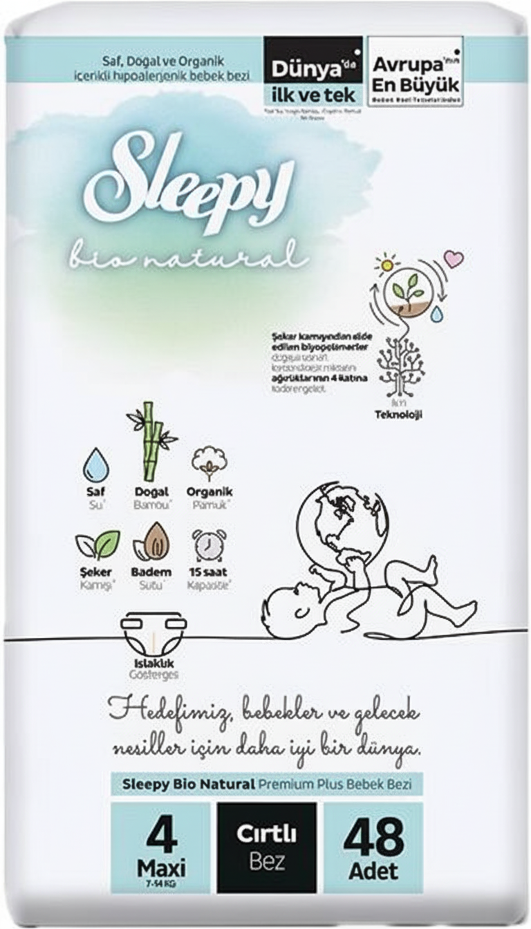 Sleepy Bio Natural Windel - Gr. 4 (7-14 KG)