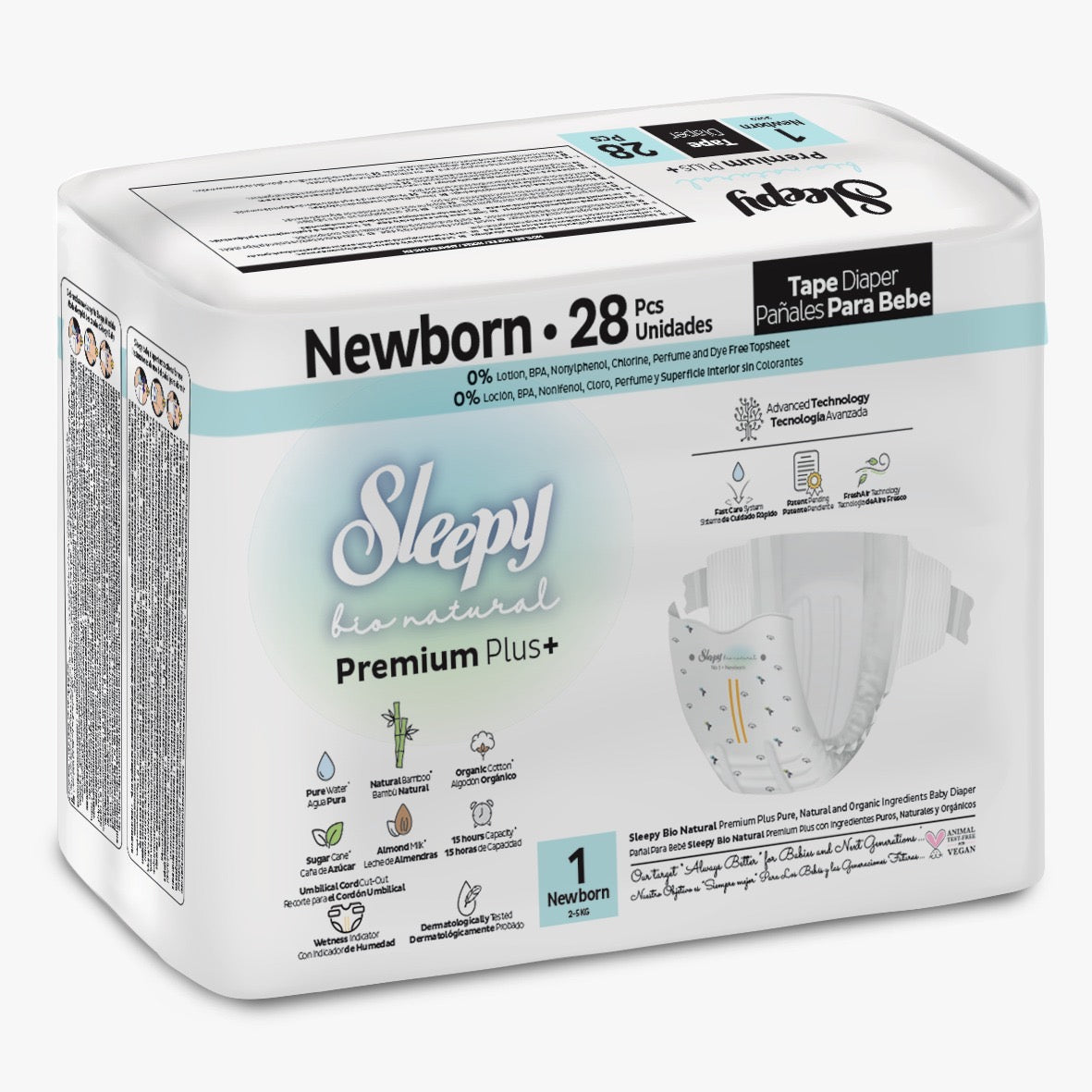 Sleepy Bio Natural Premium Babywindel Größe 1