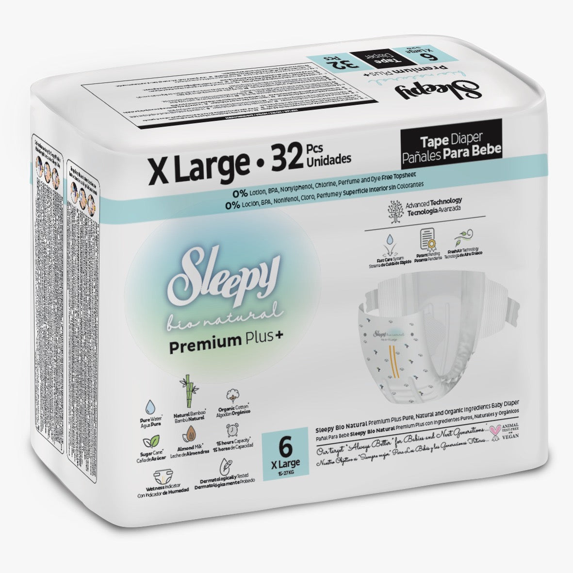 Sleepy Bio Natural Premium Babywindel Größe 6