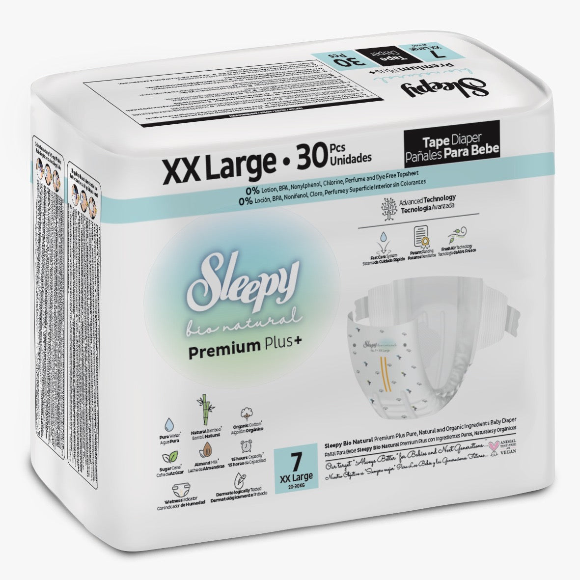 Sleepy Bio Natural Premium Babywindel Größe 7