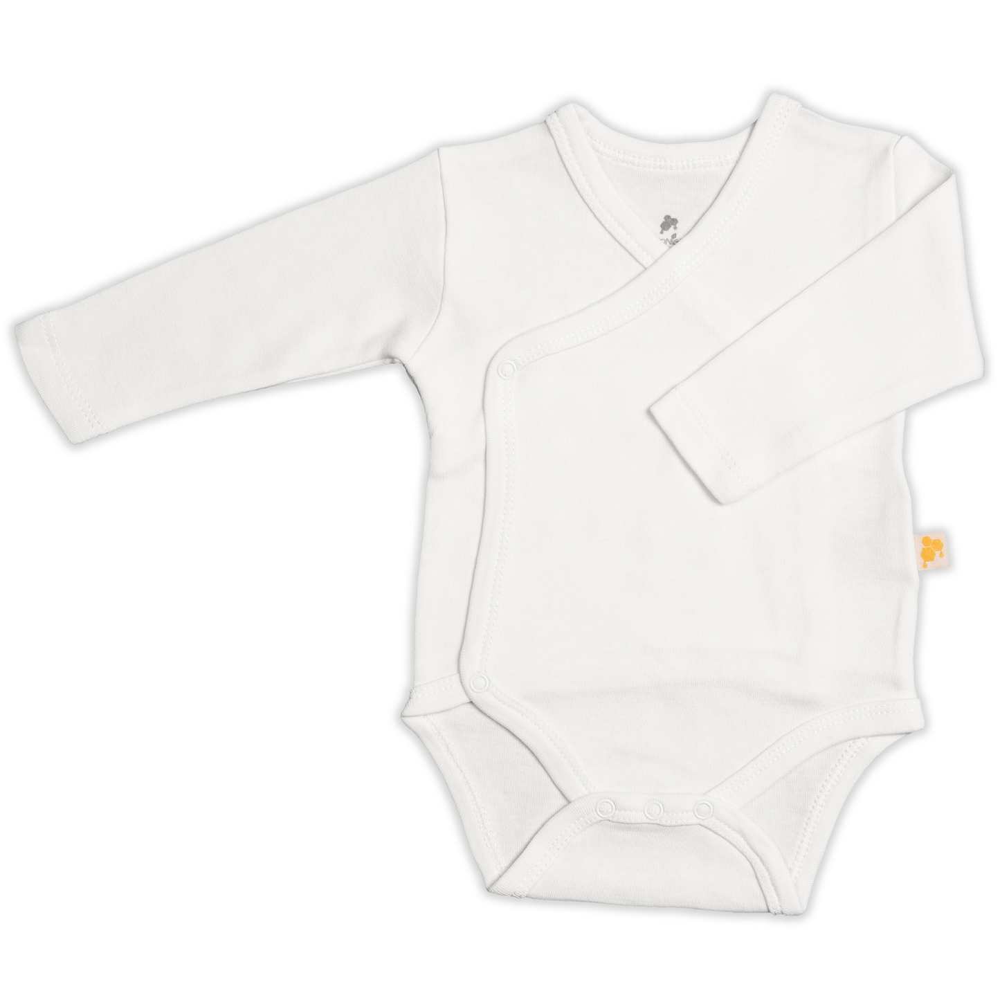 Baby-Body Wickelbody langarm in weiss