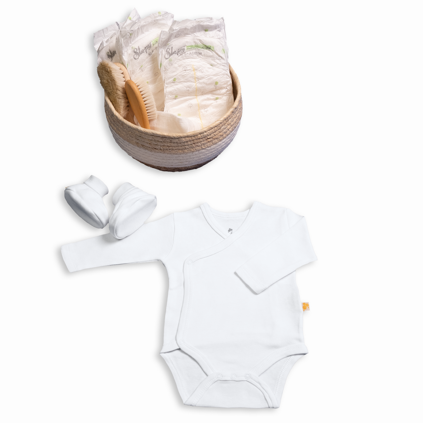 Wickelbody langarm - Bio Baumwolle